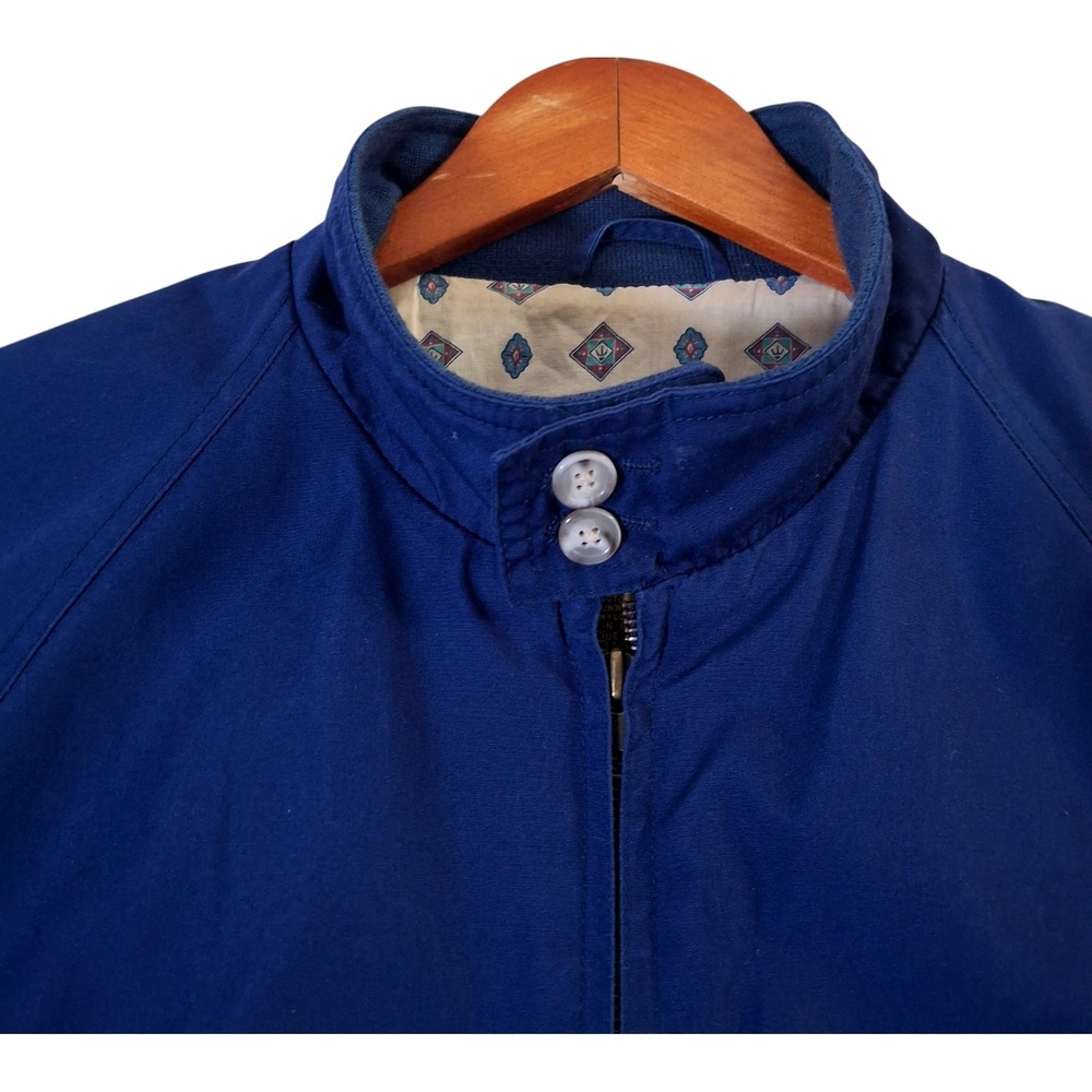 VTG Eddie Bauer Bi-Swing Jacket Men's Small Blue Bomber Lined 90s Geometric - Picture 5 of 10